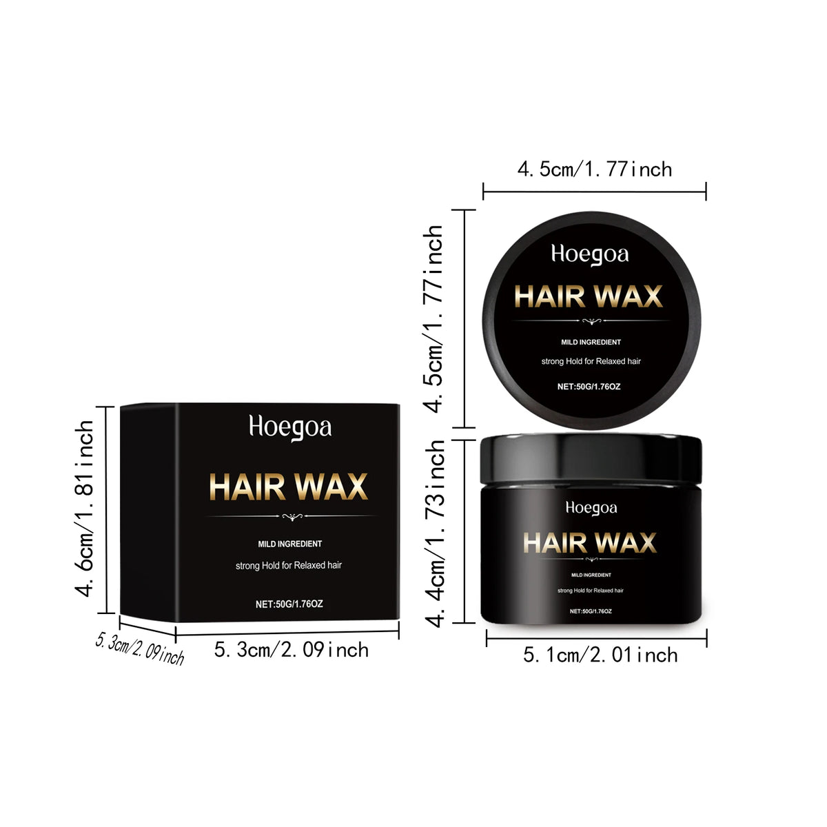Hoegoa Men Strong Hold Hair Styling Wax For Moisturizing Scalp