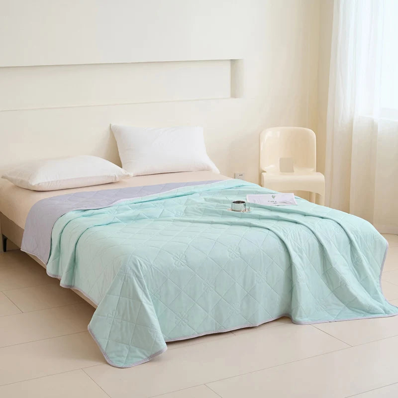 ROSEKIND Cooling Blanket Dual Sided Lightweight Summer Polyester Throw