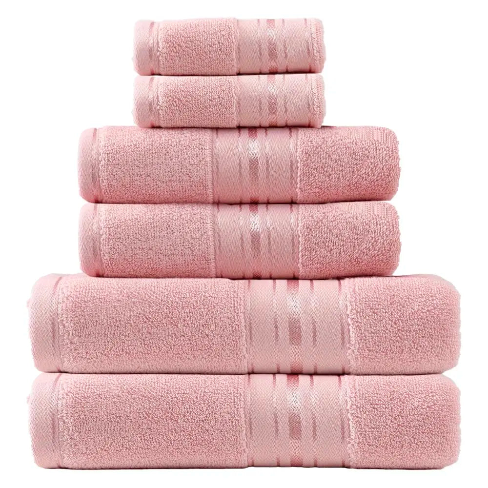 Luxury 6 Piece 100 Percent Cotton Turkish Towel Collection