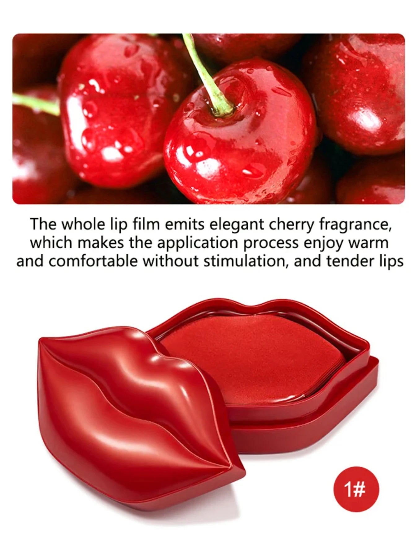 Yocity Cherry Collagen Jelly Lip Mask Patches For Deep Hydration
