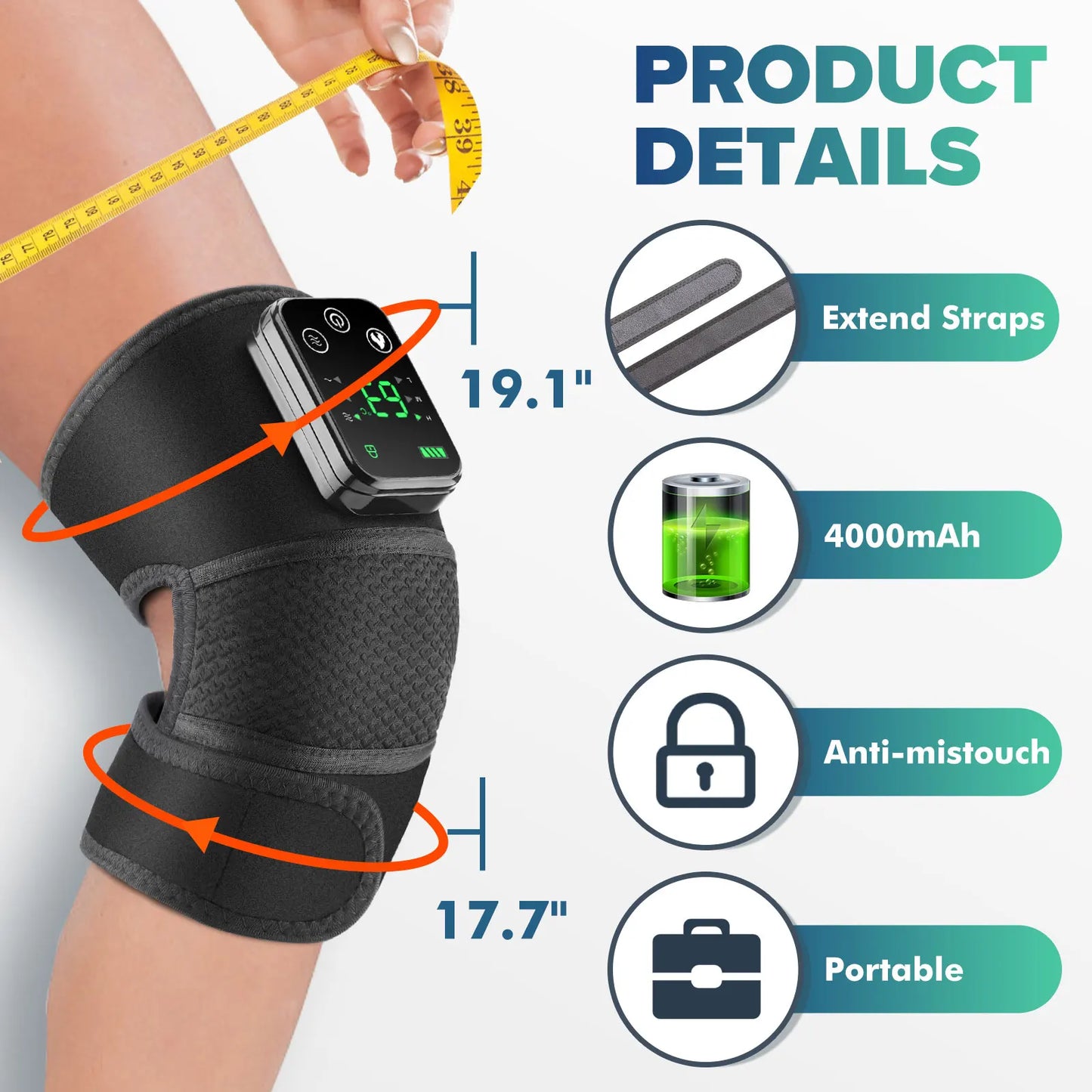 Hailicare Knee Heating Massager With Vibration Hot Compress