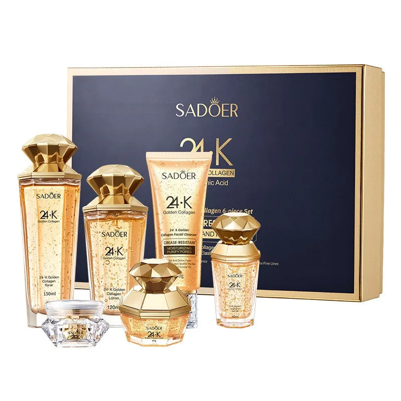24K Gold Collagen Protein Firming Hydrating Face Skincare Set