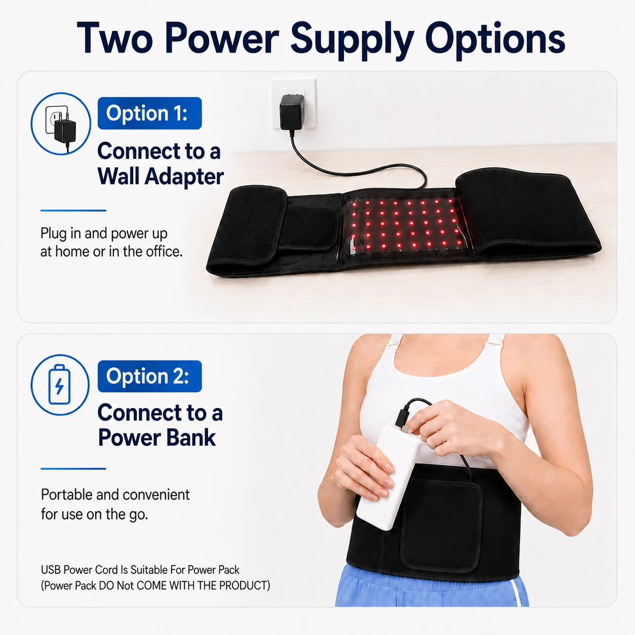 Light Therapy Belt 660nm 850nm Near Infrared for Body Relaxation