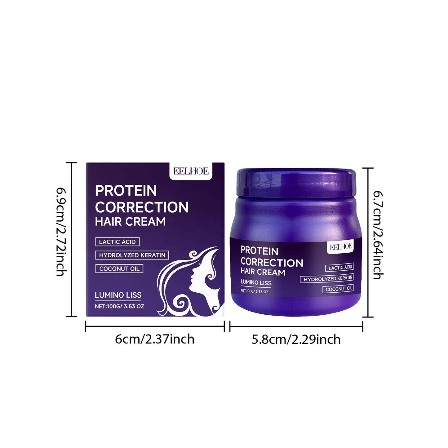 Keratin Hair Straightening Cream For Repair And Frizz Control