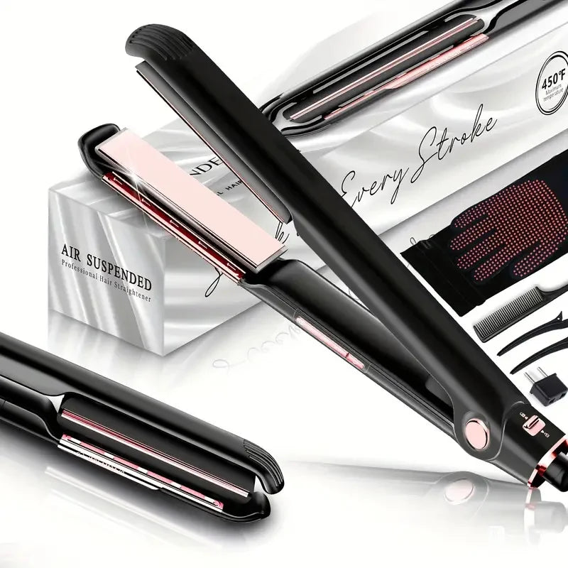 RUCHA 2in1 Hair Straightener And Curler Plasma Ceramic Floating Plates