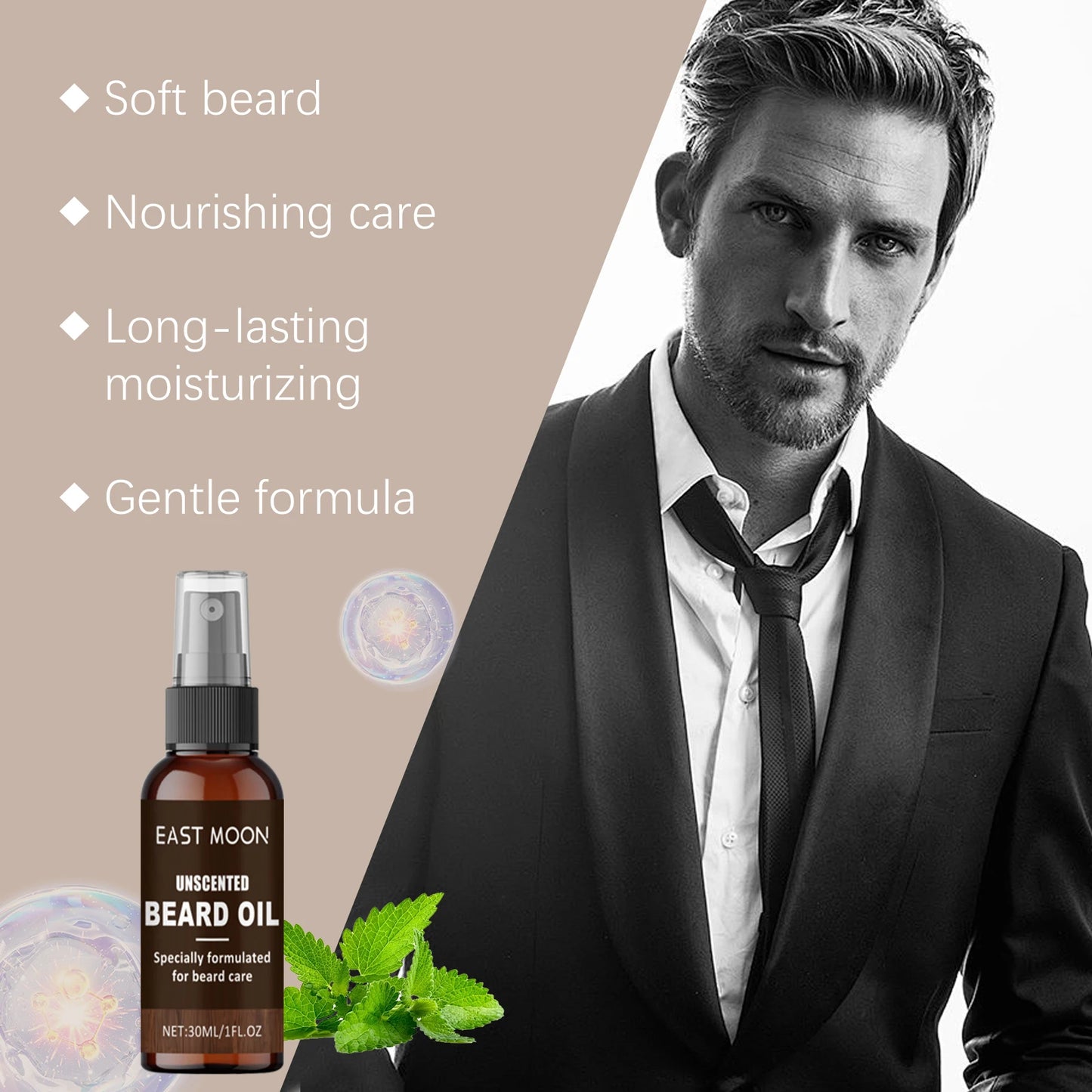 East Moon Gentle Moisturizing Unscented Beard Care Oil