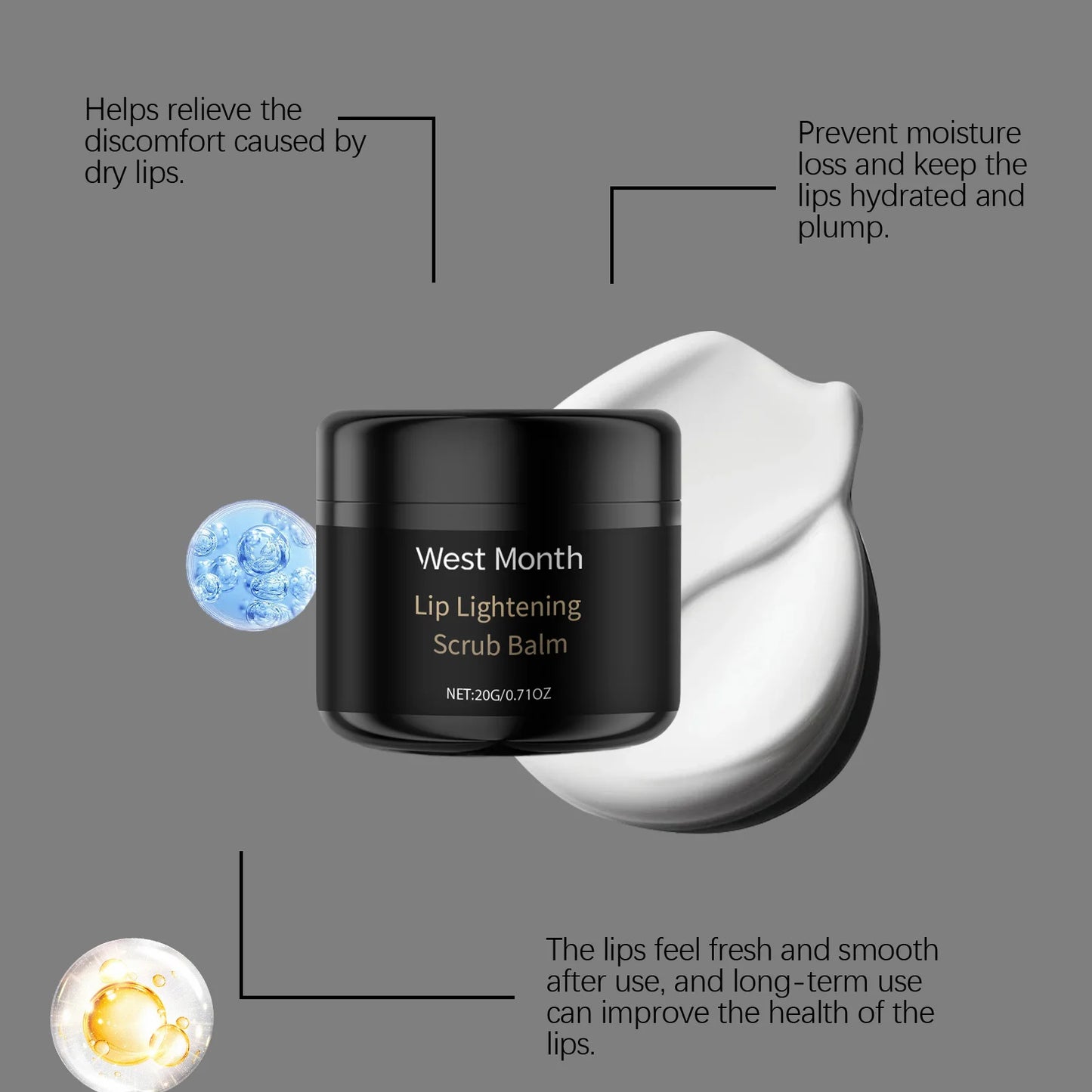 Moisturizing Lip Scrub Balm Nourishing Exfoliating Cream Remove Dead Skin Restoring Gloss