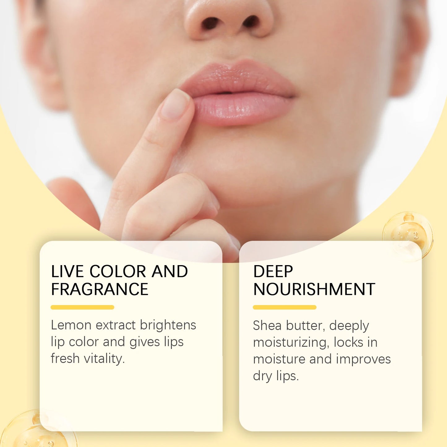 OUHOE 5G Lemon Ginger Lip Balm Moisturizing Nourishing Hydrating Care