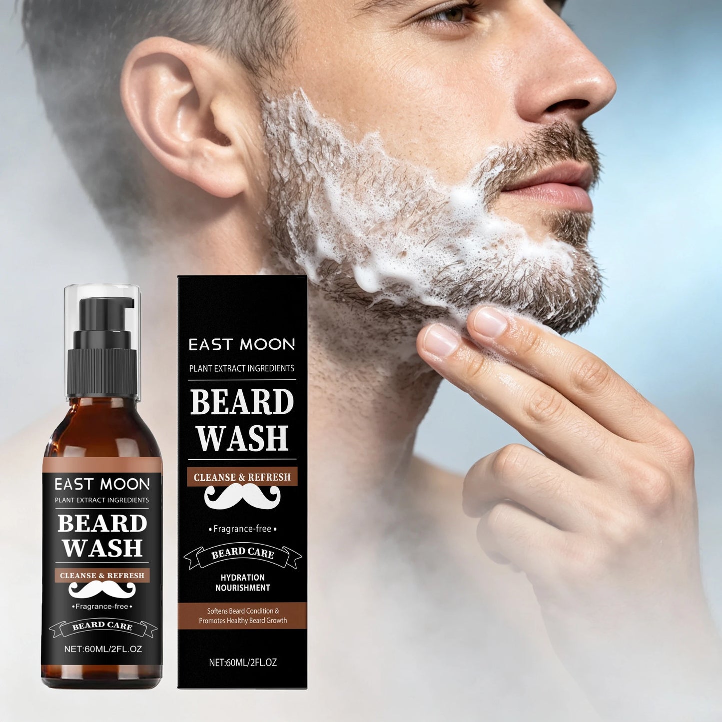 East Moon Premium Men Beard Wash Gel With Nourishing Oils