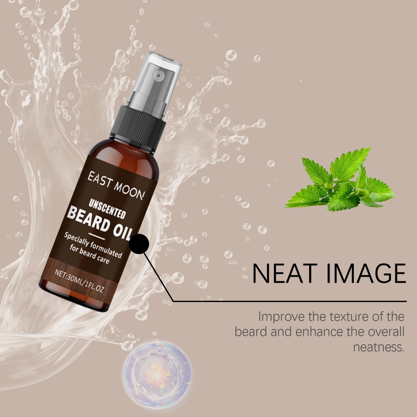 East Moon Gentle Moisturizing Unscented Beard Care Oil