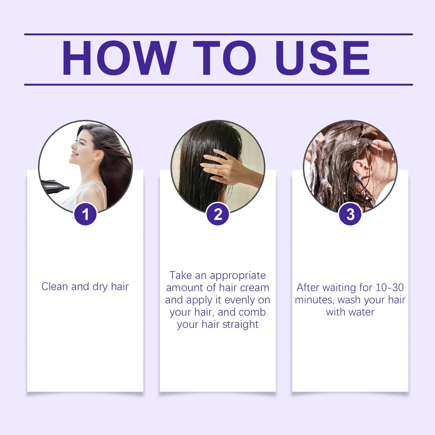 Keratin Hair Straightening Cream For Repair And Frizz Control