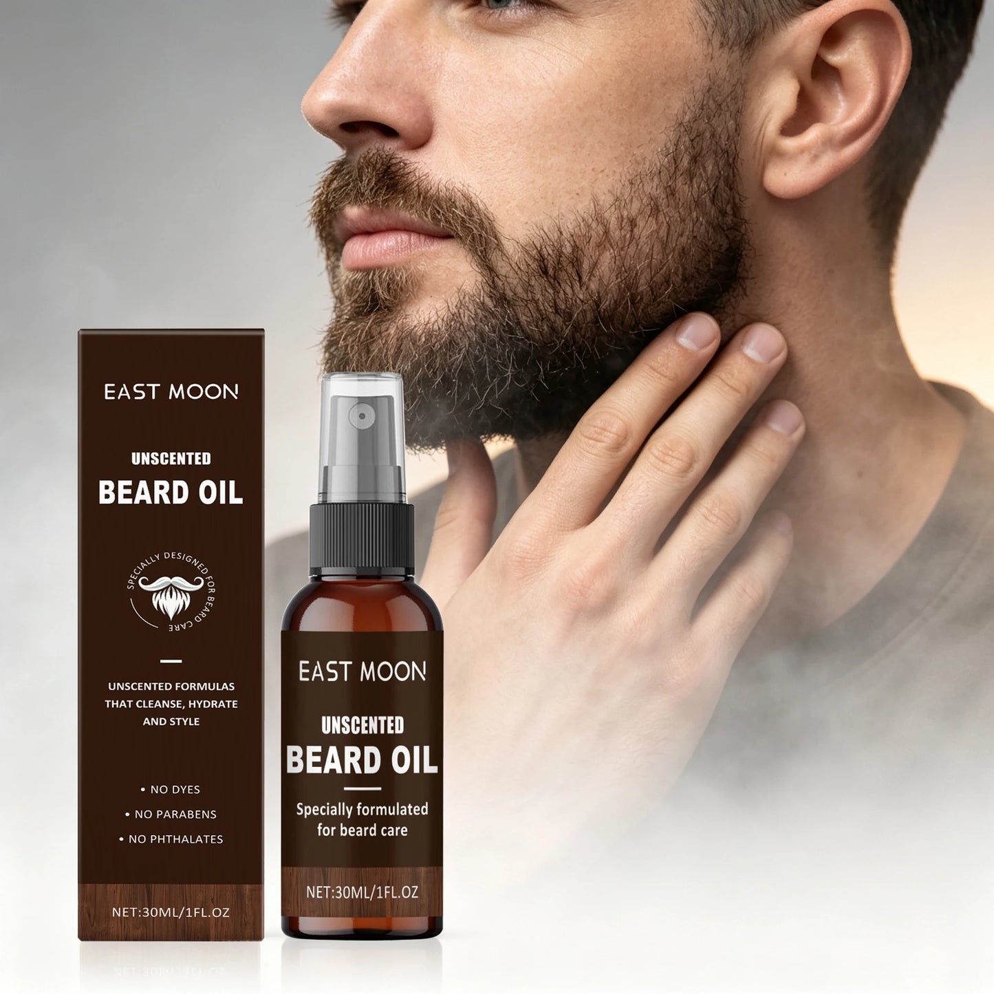 East Moon Gentle Moisturizing Unscented Beard Care Oil
