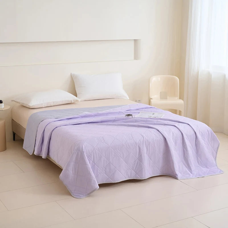 ROSEKIND Cooling Blanket Dual Sided Lightweight Summer Polyester Throw