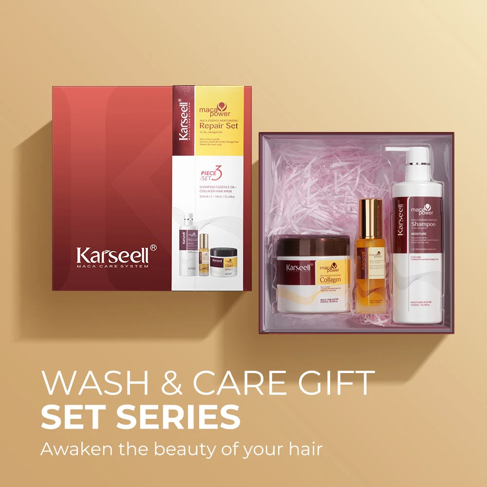 Karseell Collagen Hair Mask Argan Oil Shampoo Deluxe Set