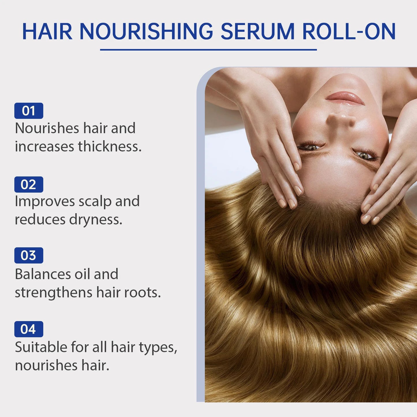HOEGOA Aloes Ginger Hair Growth Oil Roller for Scalp Repair