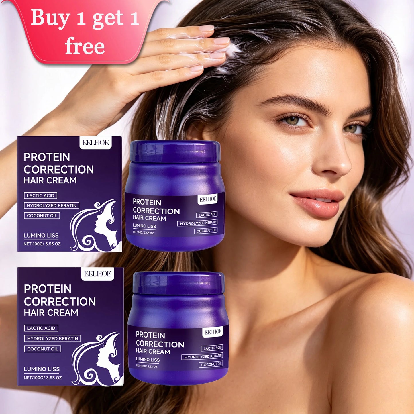 Keratin Hair Straightening Cream For Repair And Frizz Control