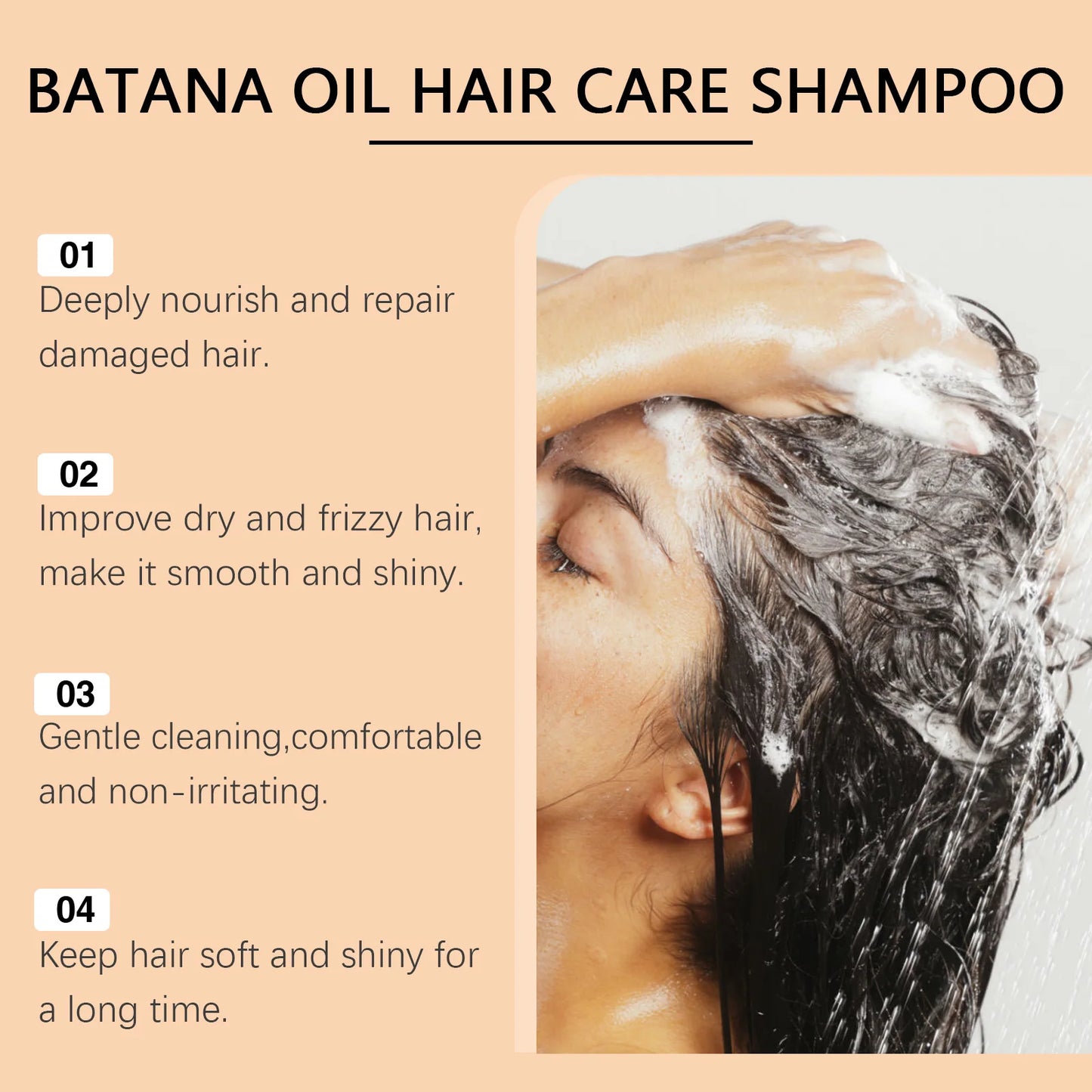 Viareline Batana Oil Hair Shampoo Gentle Cleansing Formula