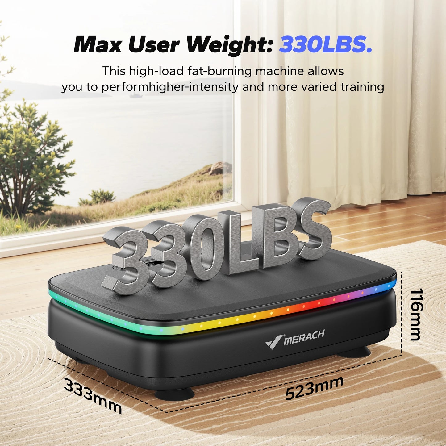 Merach Vibration Plate Exercise Machine With Remote Control