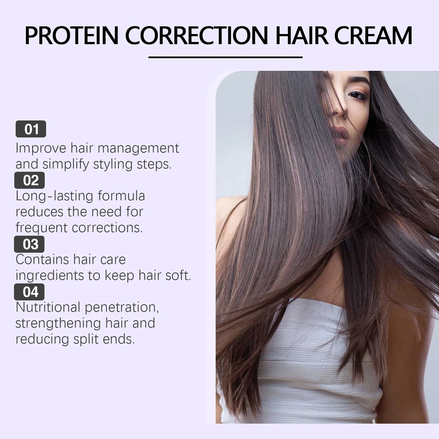 Keratin Hair Straightening Cream For Repair And Frizz Control