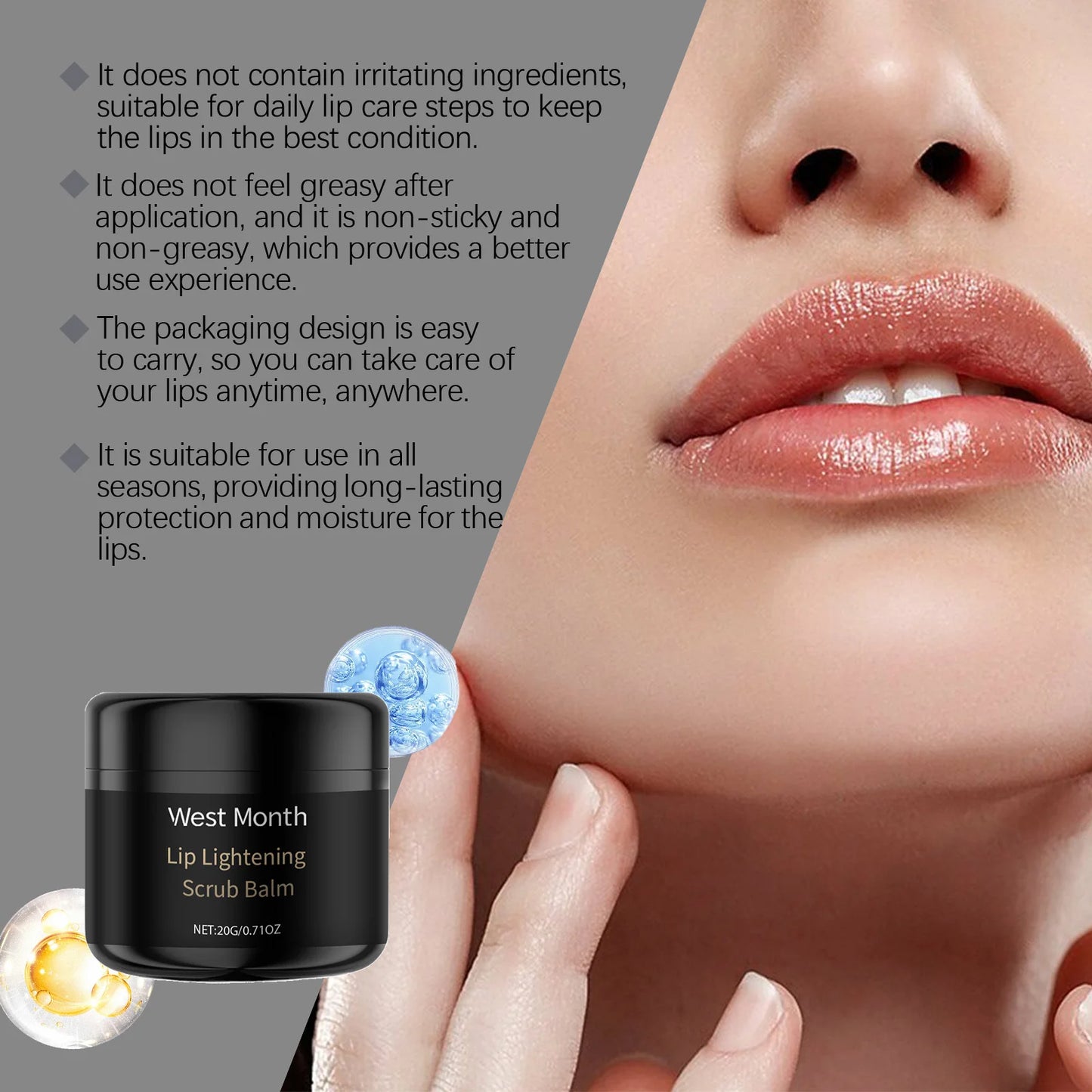 Moisturizing Lip Scrub Balm Nourishing Exfoliating Cream Remove Dead Skin Restoring Gloss