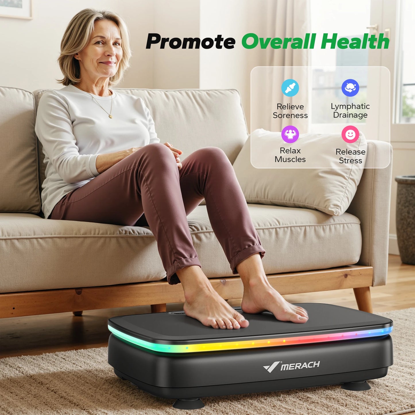 Merach Vibration Plate Exercise Machine With Remote Control