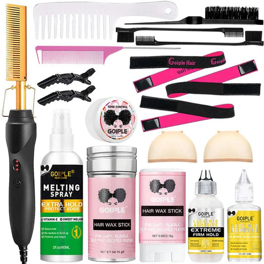 Goiple Electric Hot Comb Hair Straightener Curling Iron For Natural Hair