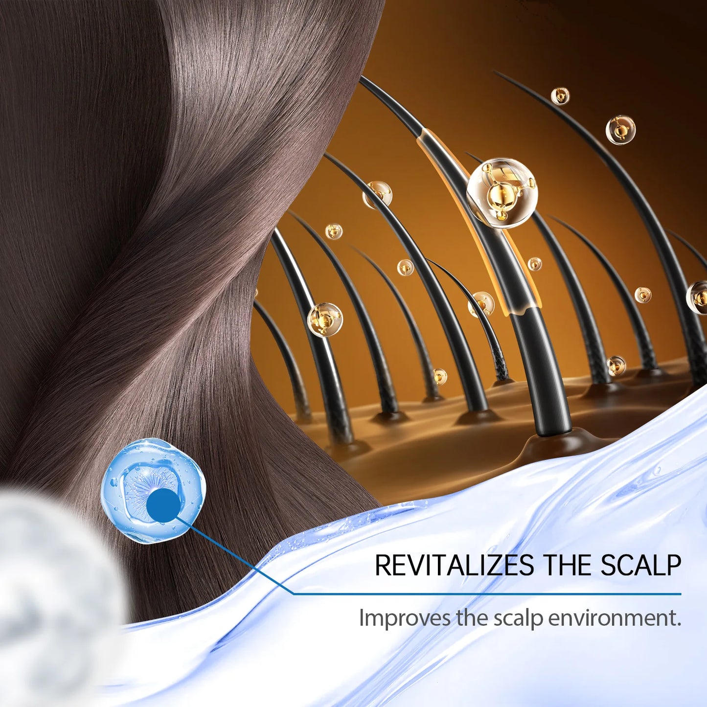 HOEGOA Aloes Ginger Hair Growth Oil Roller for Scalp Repair