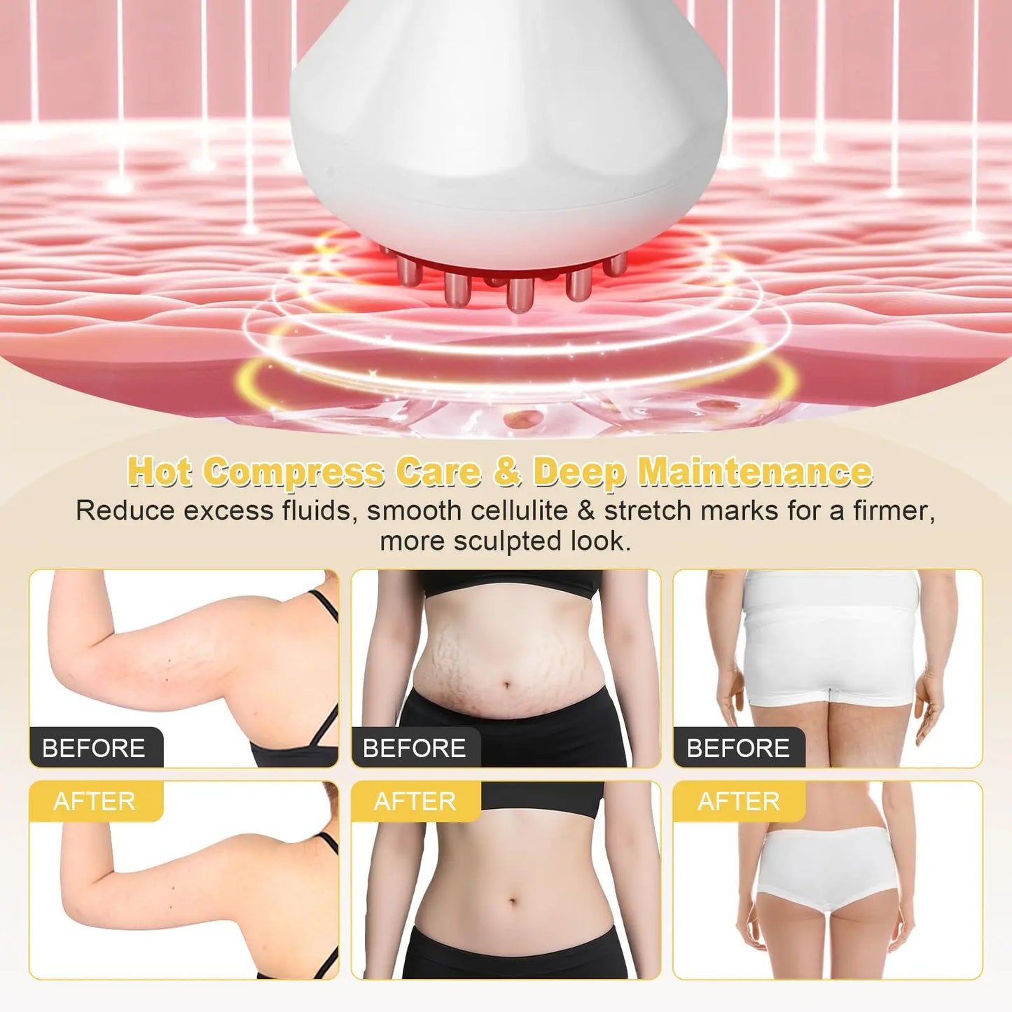 Jitesy Lymphatic Drainage Body Sculpting Massager With Heat Vibration