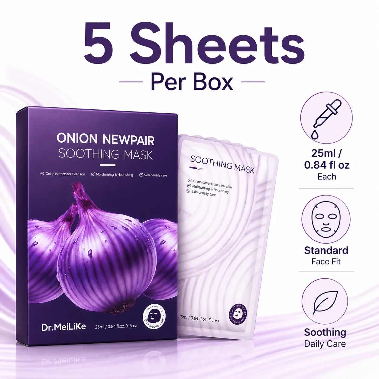 MeiLiKe Onion Extract Soothing Niacinamide Centella Facial Sheet Mask
