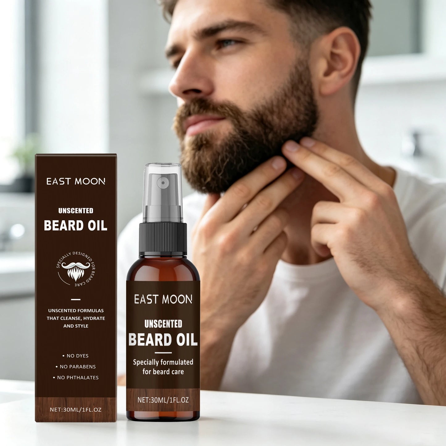 East Moon Gentle Moisturizing Unscented Beard Care Oil