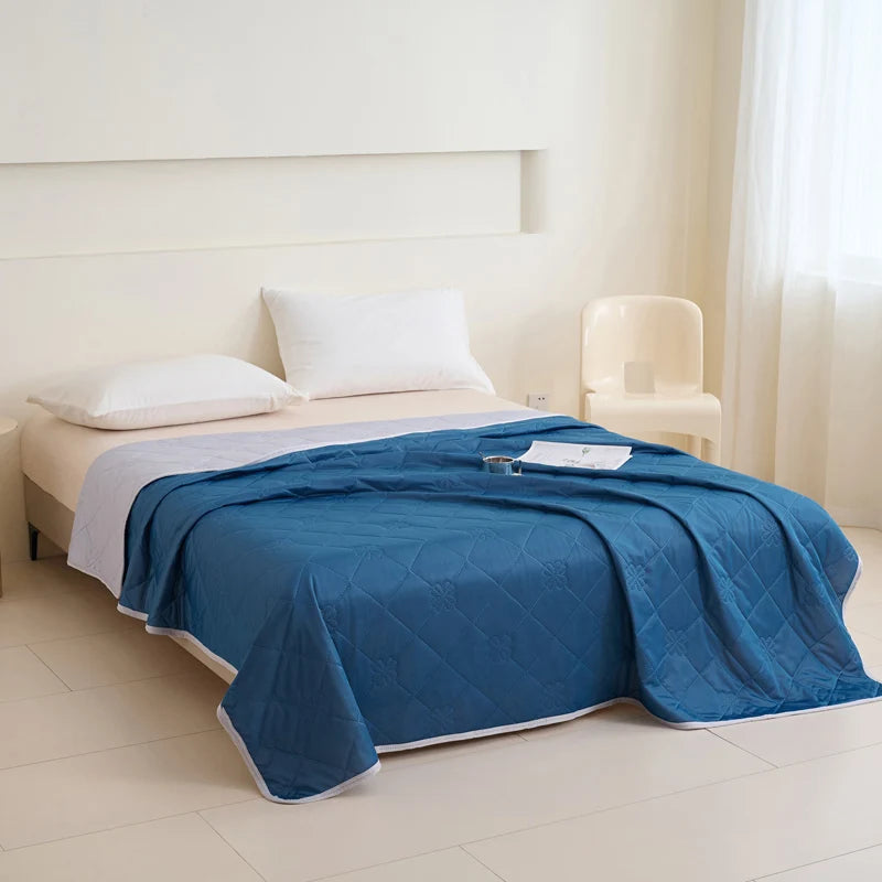 ROSEKIND Cooling Blanket Dual Sided Lightweight Summer Polyester Throw