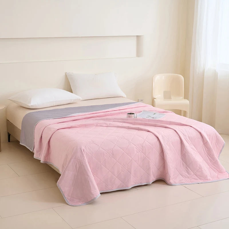 ROSEKIND Cooling Blanket Dual Sided Lightweight Summer Polyester Throw