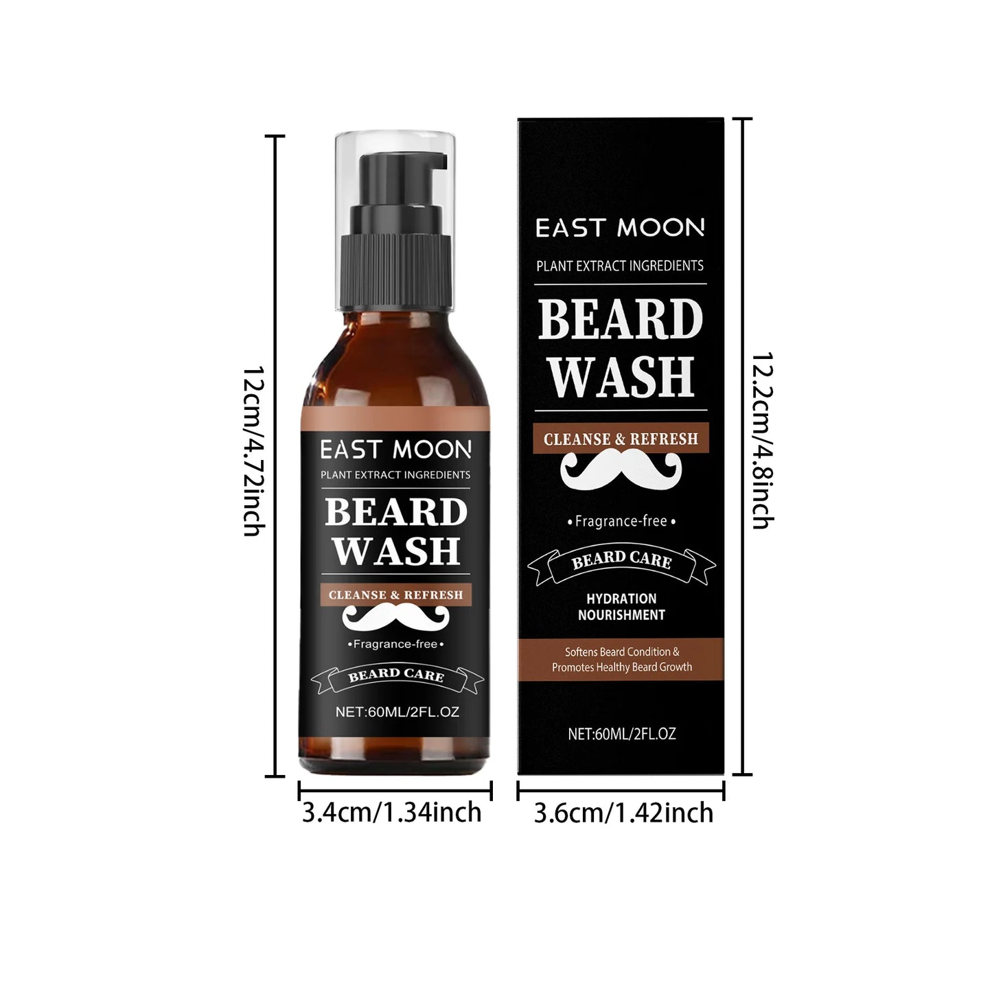 East Moon Premium Men Beard Wash Gel With Nourishing Oils