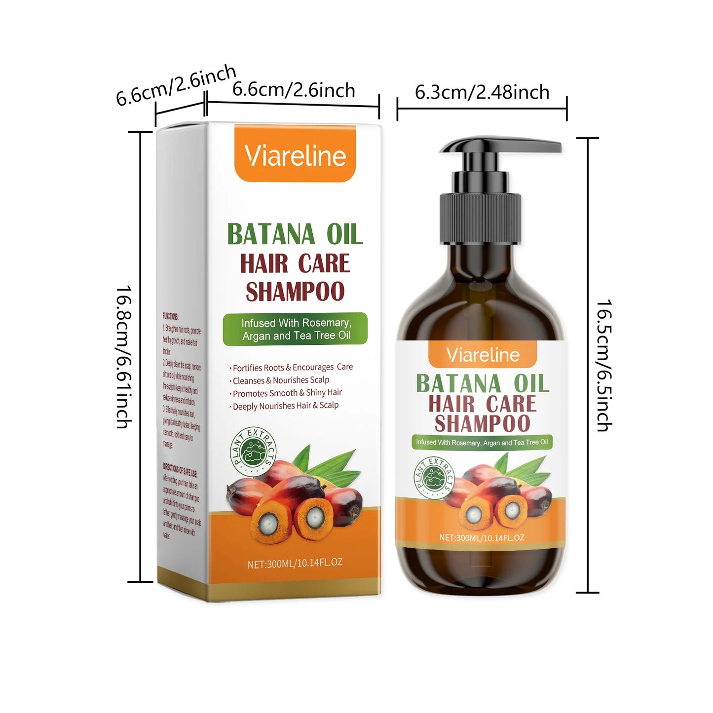 Viareline Batana Oil Hair Shampoo Gentle Cleansing Formula