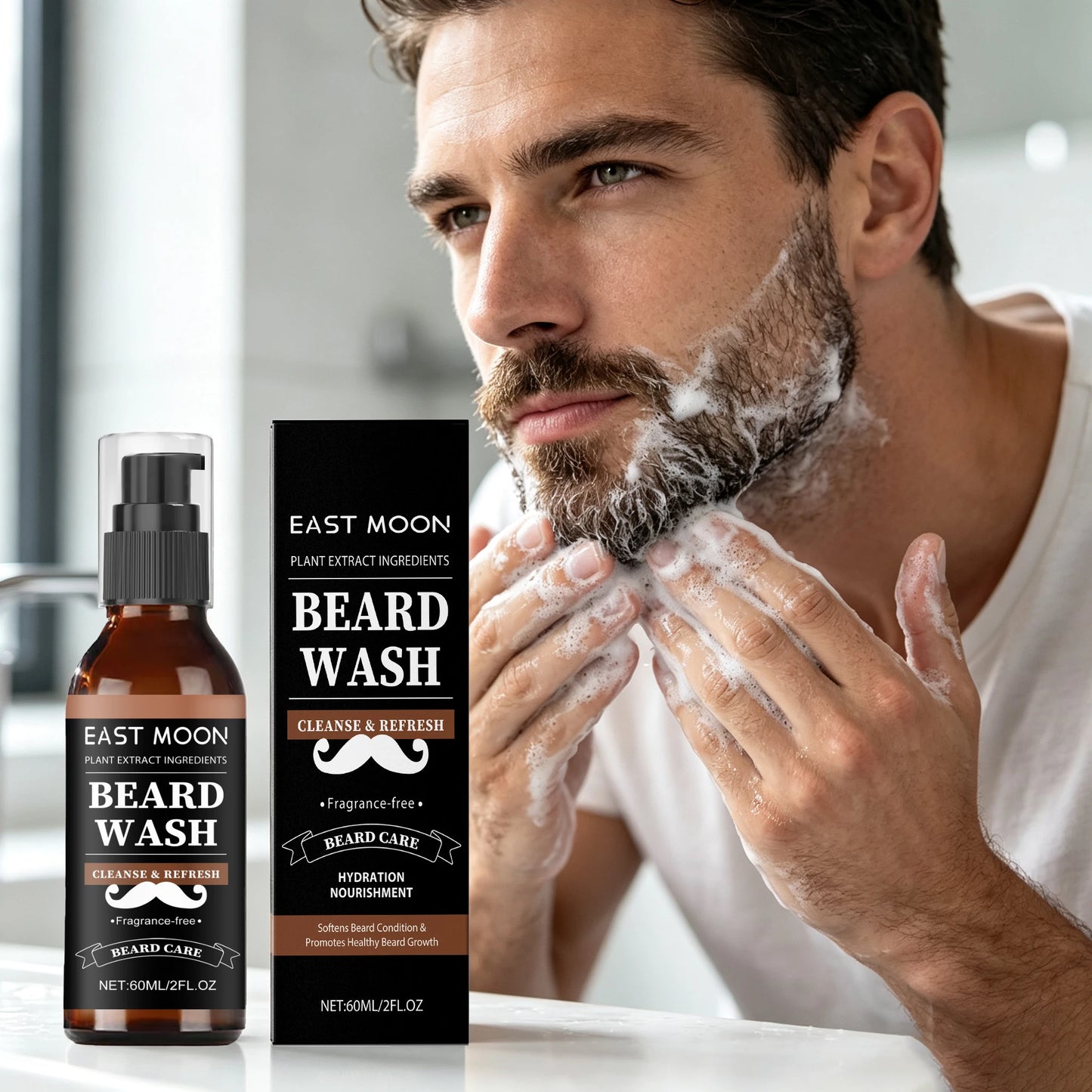 East Moon Premium Men Beard Wash Gel With Nourishing Oils