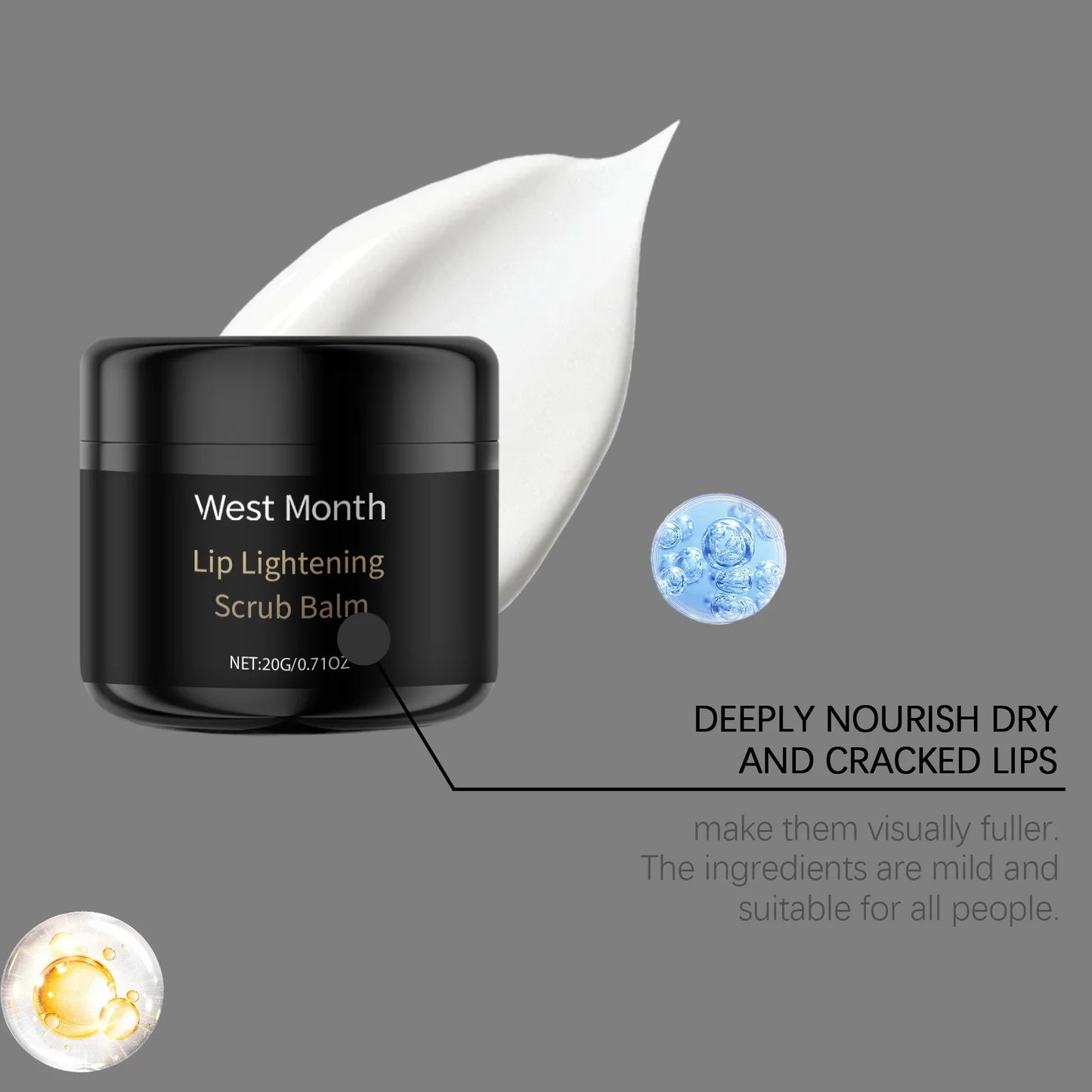 Moisturizing Lip Scrub Balm Nourishing Exfoliating Cream Remove Dead Skin Restoring Gloss