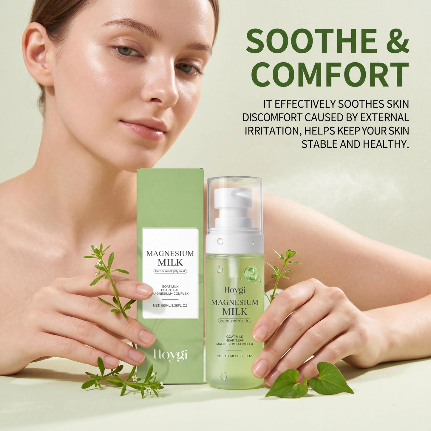Hoygi Magnesium Milk Jelly Toner Mist Moisturizing Facial Spray