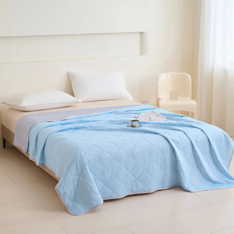 ROSEKIND Cooling Blanket Dual Sided Lightweight Summer Polyester Throw