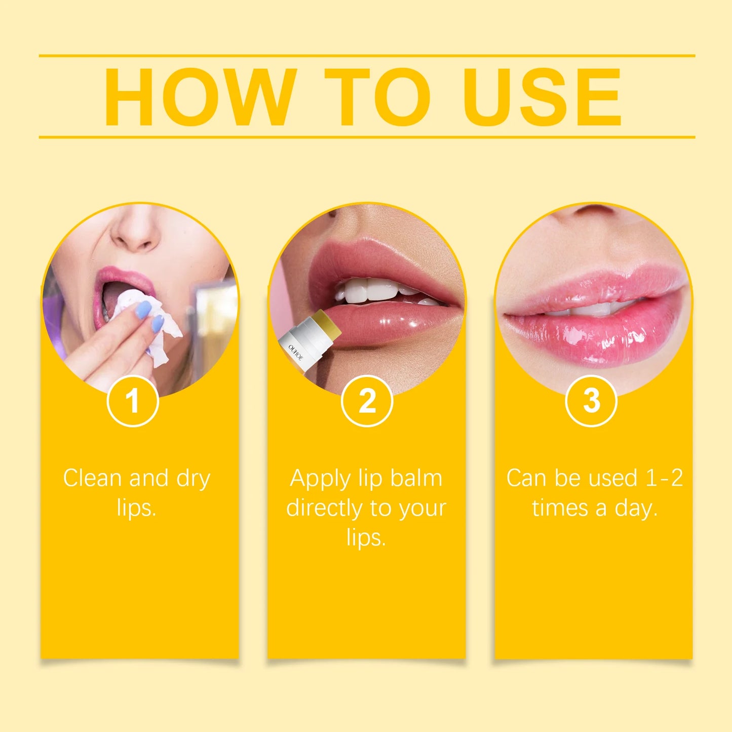 OUHOE 5G Lemon Ginger Lip Balm Moisturizing Nourishing Hydrating Care