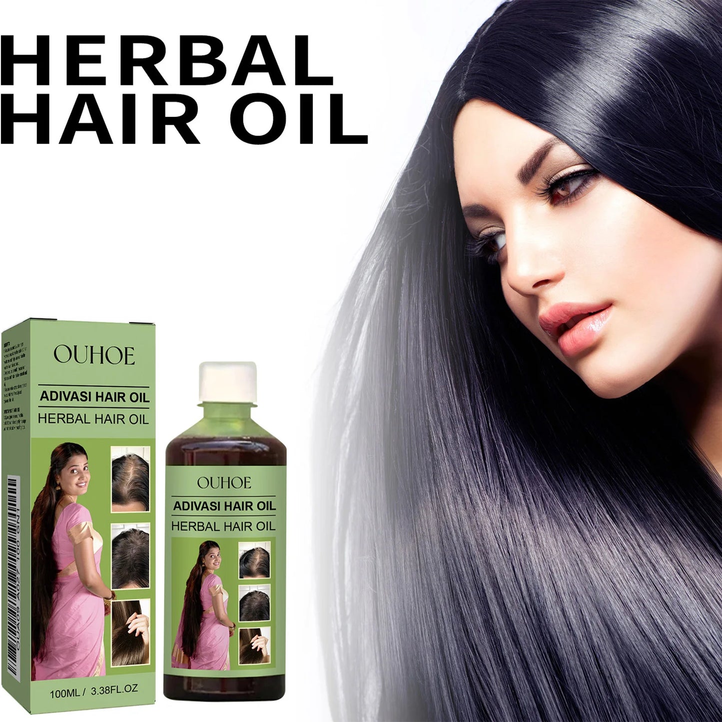 OUHOE Herbal Hair Care Oil For Scalp Nourishment And Strengthening