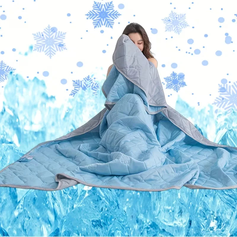 ROSEKIND Cooling Blanket Dual Sided Lightweight Summer Polyester Throw