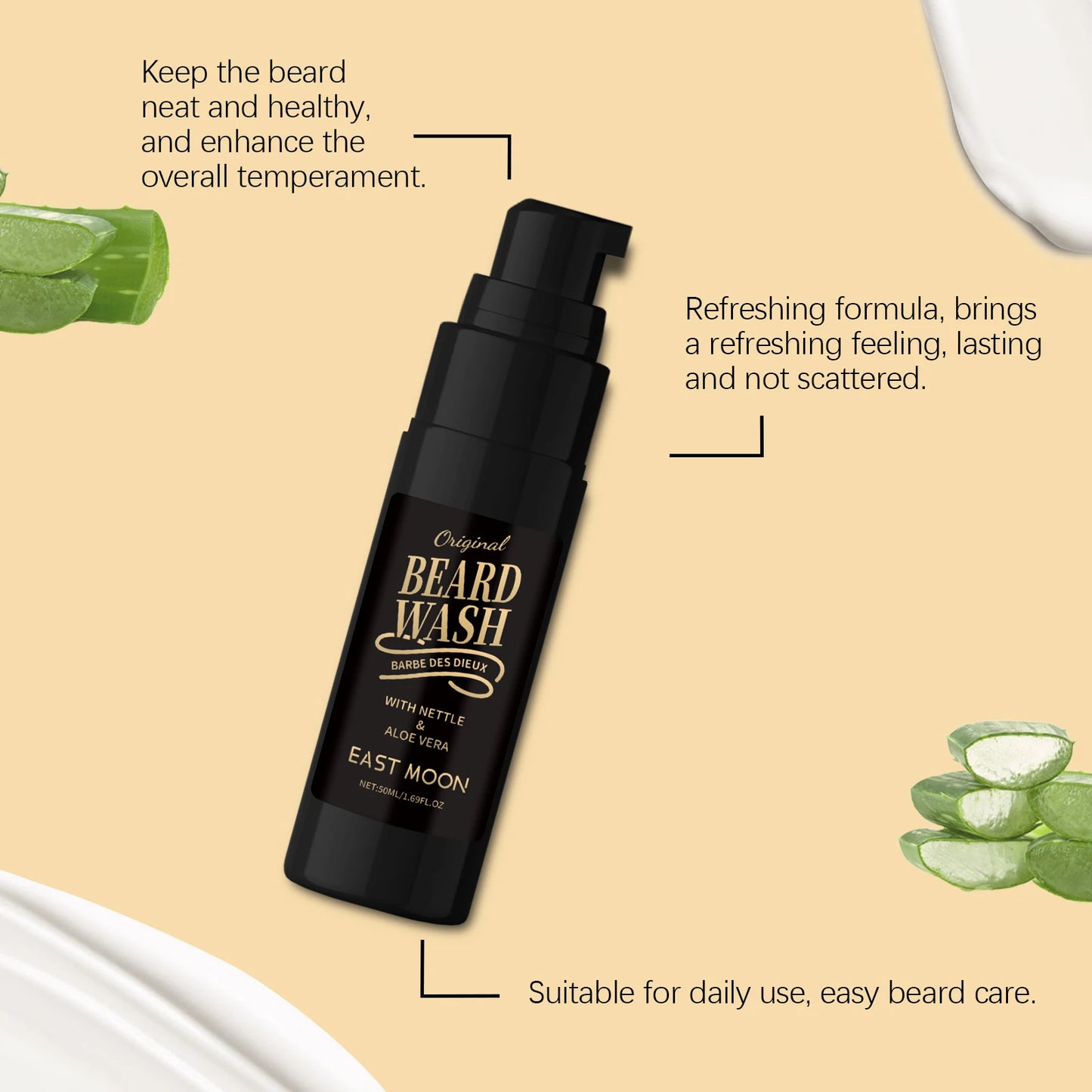 East Moon Men Bubble Beard Wash Gel Moisturizing And Refreshing