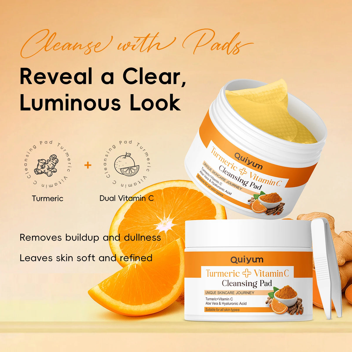 Quiyum Turmeric Vitamin C Facial and Body Skincare Set