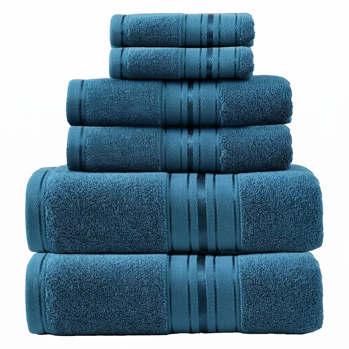 Luxury 6 Piece 100 Percent Cotton Turkish Towel Collection