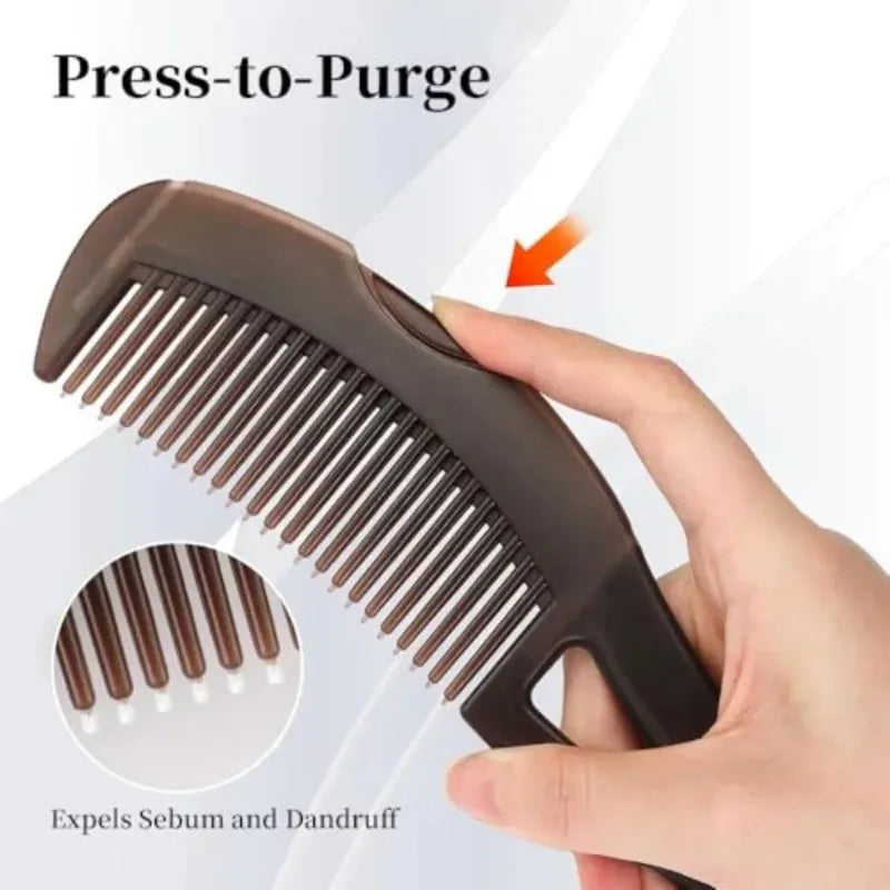Self Cleaning Dandruff Comb with Scalp Massage and Exfoliation