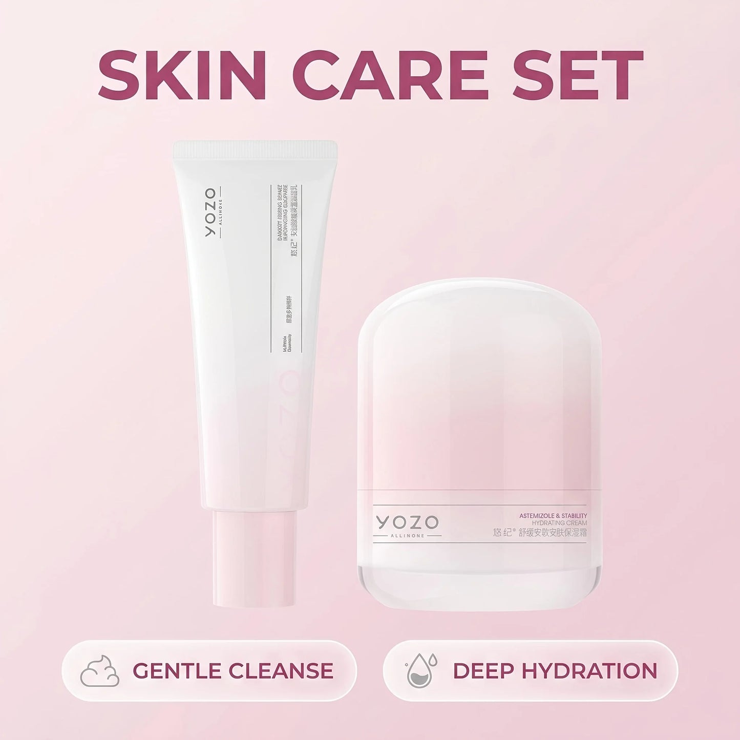 Deep Cleansing And Moisturizing Facial Skincare Duo Set