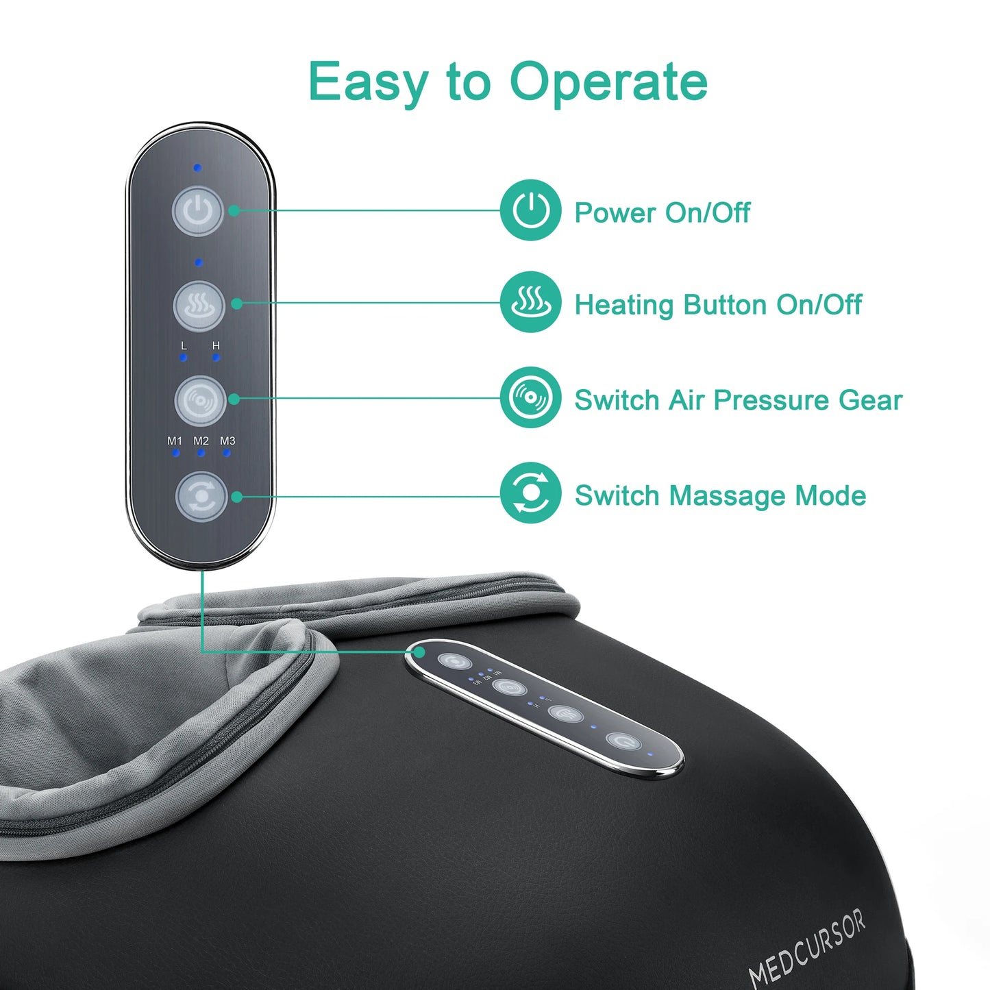 Medcursor Shiatsu Foot Massager With Heat Therapy for Pain Relief