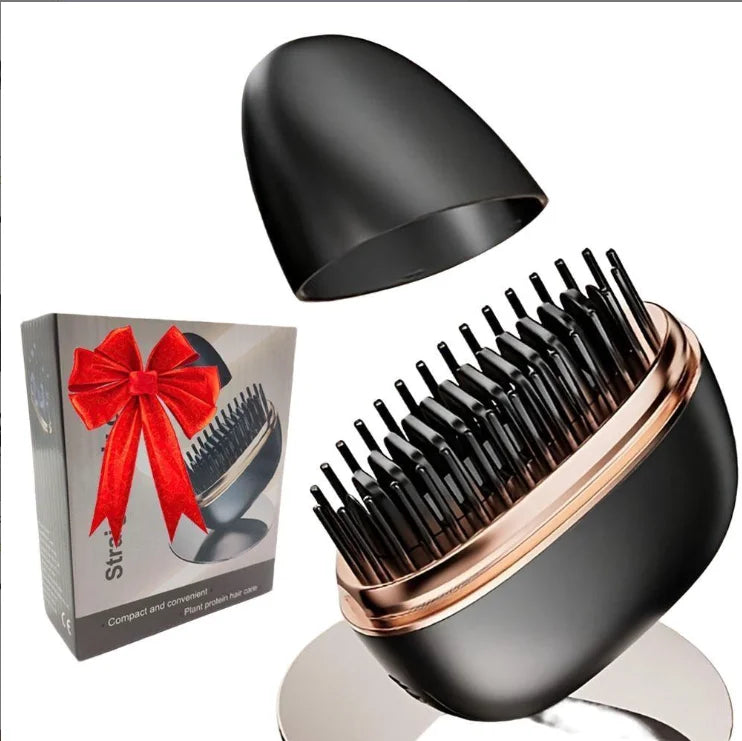Zimir Portable Rechargeable Hair Straightener Brush With Temperature Control