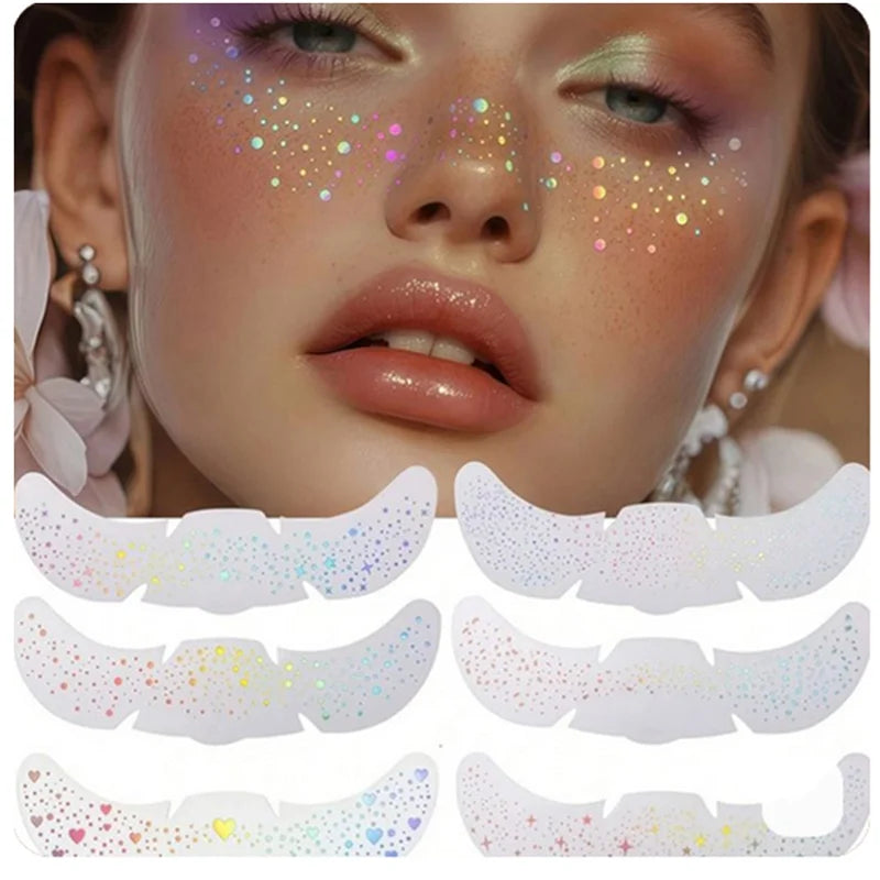 Waterproof Glitter Freckle Temporary Face Tattoo Stickers