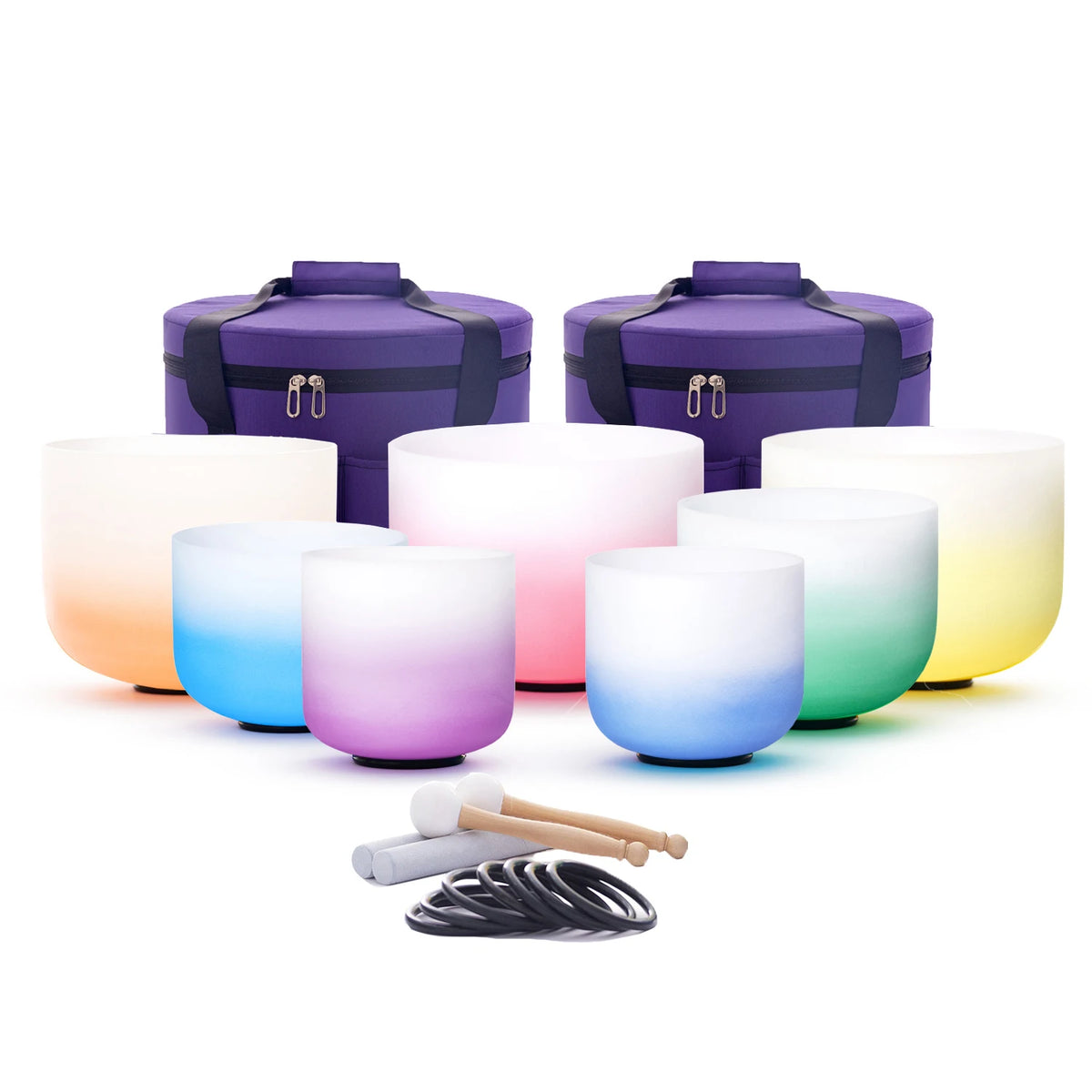 Hye-eun Crystal Singing Bowls Chakra Set For Meditation Sound Healing